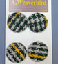 Green Striped Covered Buttons - Image 1