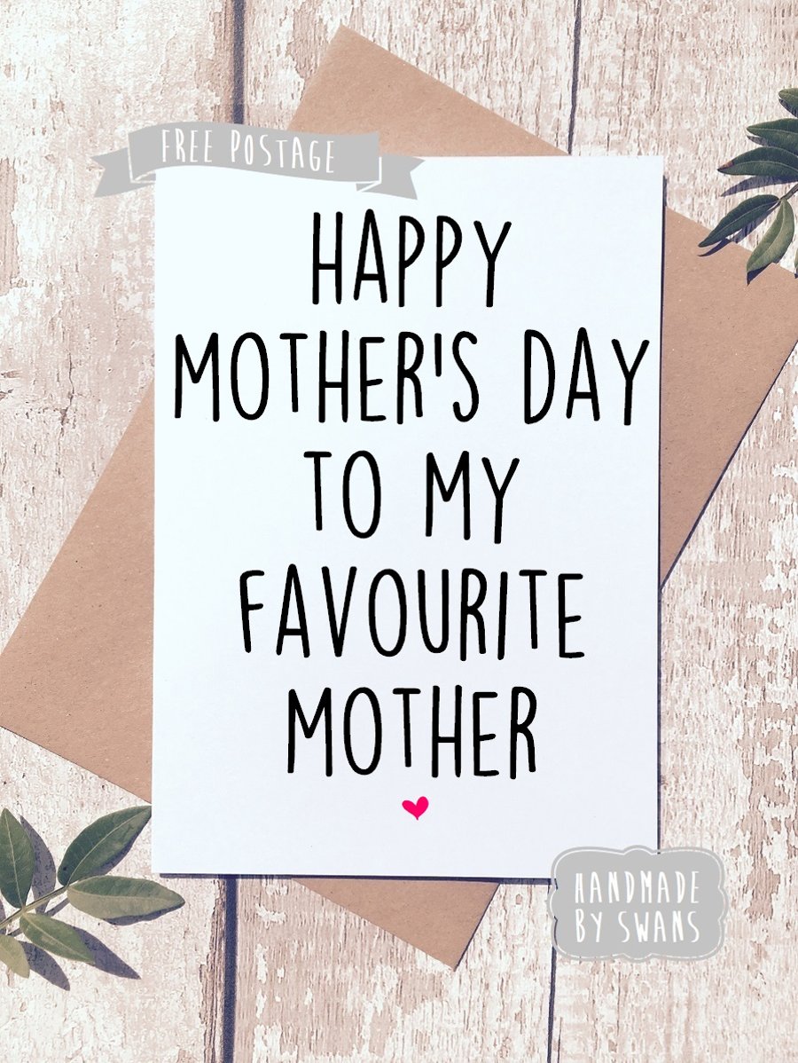 Mother's day card - Favourite Mother