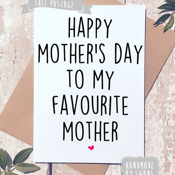 Mother's day card - Favourite Mother
