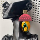 Handcrafted Semi circle fabric earrings with loops