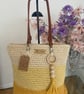 Handmade macrame crochet tote bag 