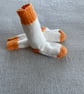 Orange and white baby socks - Image 4