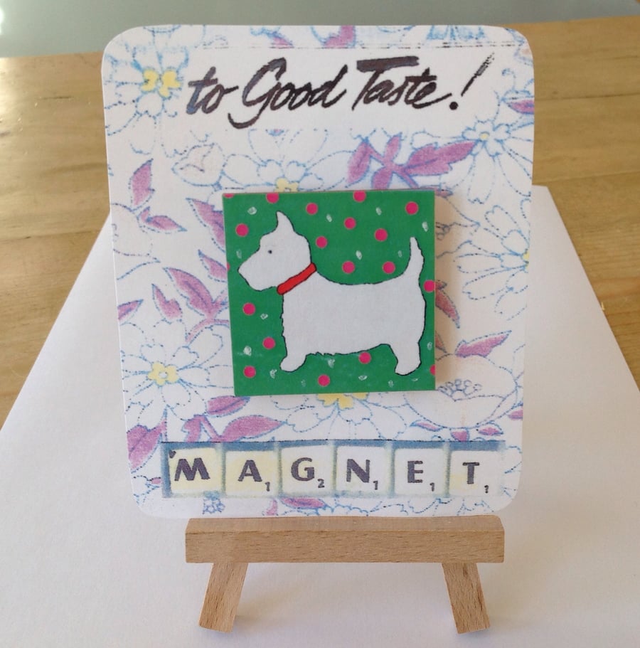 Magnet, Scottie Dog On Green