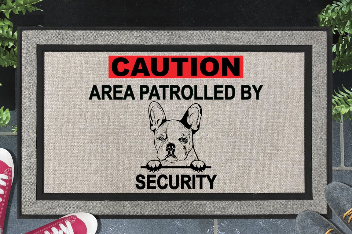 French Bulldog Security Door Mat No.2 - All Weather- 45x70cm 