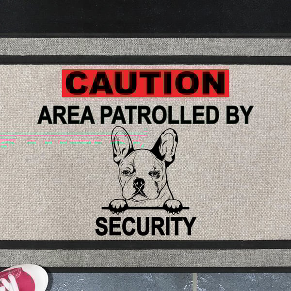 French Bulldog Security Door Mat No.2 - All Weather- 45x70cm 