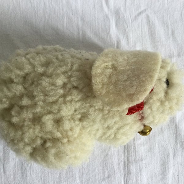 Small cotton rabbit. Rabbit plushy. Small gift for rabbit lover. Sheepskin rabbi