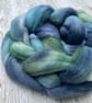 Merino Hand Dyed Spinning Fibre Ocean 100g - Image 3