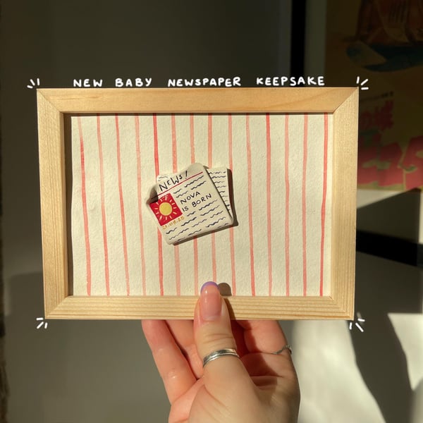 New Baby Newspaper Keepsake - Personalised Baby Gift