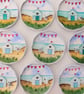Handmade Beach Hut Fridge Magnet, Meaningful Coastal Keepsake Gift - Image 9