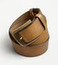 Mustard Tan Full Grain Vintage Textured Belt Heritage Brass Buckle Mens 38mm - Image 6