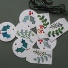 8 Handmade Christmas Gift Tags with Hand Twisted Ties