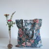  Tote or foldaway shopping bag in a vintage 1970's Liberty print. 