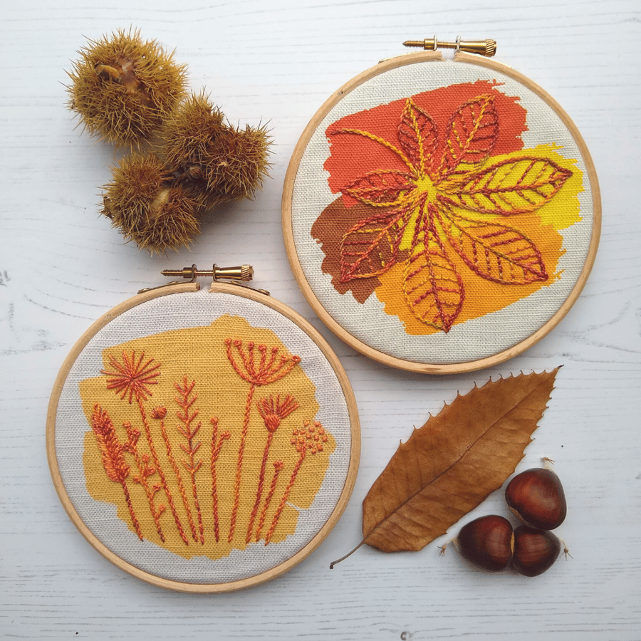 Autumn bundle - 2 embroidery kits