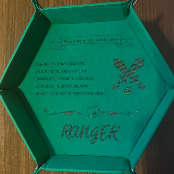 Ranger Dice Tray – Engraved Dungeons & Dragons Accessory