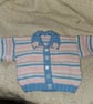 Stripey baby cardigan 0-3 months 