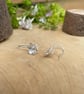 Handmade Silver Blossom Drop Earrings - Image 4