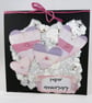 Handmade collage hearts Paper (1st) Anniversary card - Image 1