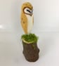 Needle Felted Barn Owl, Ornament, on Wooden Mount - Image 3