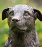 Sitting Crossbreed Dog Statue Large Bronze Resin Garden Sculpture - Image 7