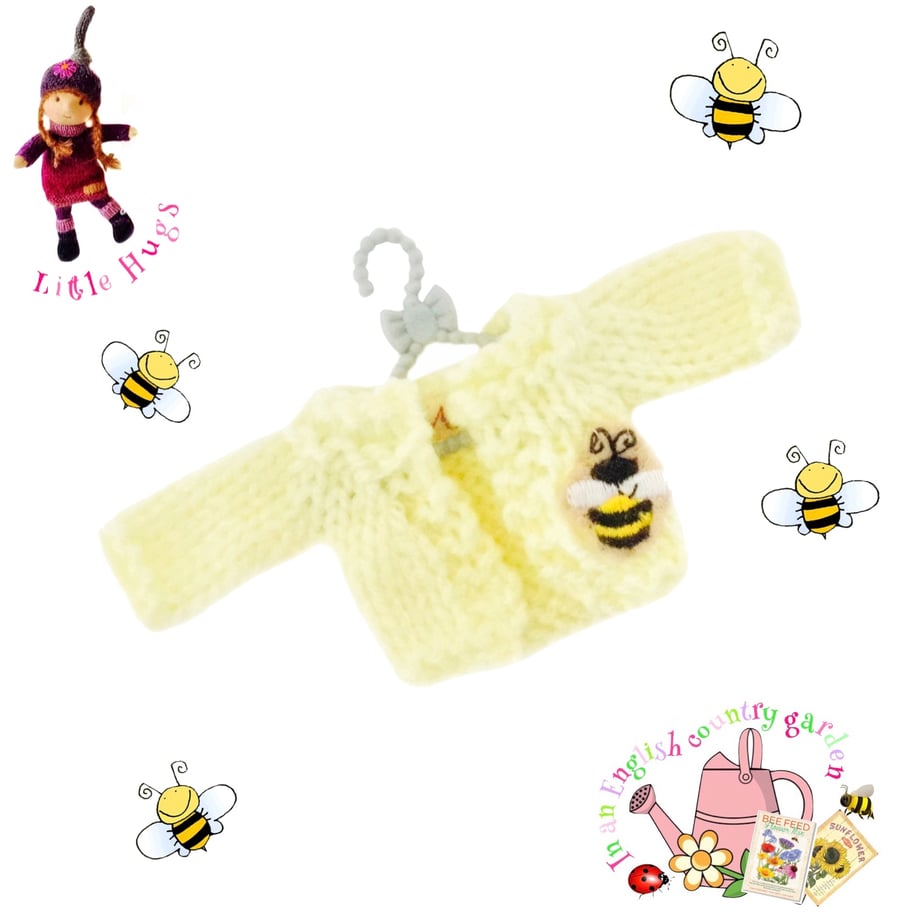 Honey Bee Cardigan to fit the Little Hug Dolls