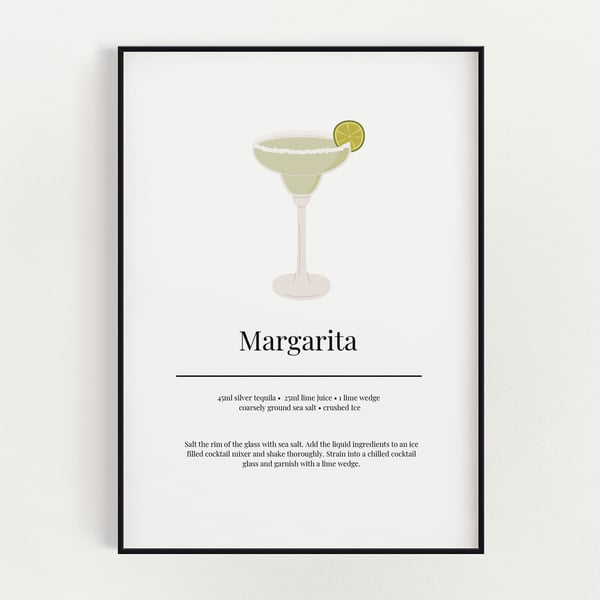 MARGARITA COCKTAIL WALL ART PRINT