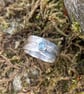 Silver and blue topaz Rill ring UK size O and a half - Image 1