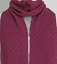 Hand Knit Scarf. Plum. - Image 4