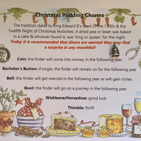 Traditional Christmas Pudding Charms - Folksy