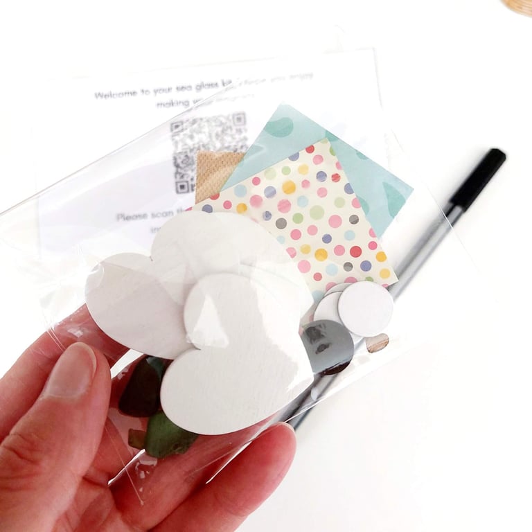 Sea Glass Magnet Crafting Kit - Make Your Own Set of 4 Sea Glass Magnets DIY