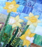 Daffodil Pattern Art Quilt Wall Hanging - Image 2