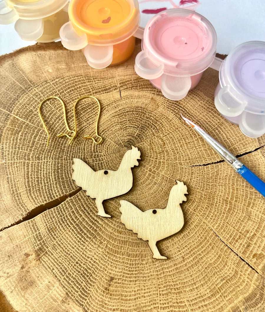 Paint your own earrings, Craft kit, Painting gift