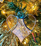Stained Glass Heart Angel - Wispy white body and Florentine wings