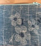 Blue Chambray Floral Fabric Quilted Mini Purse - Image 5