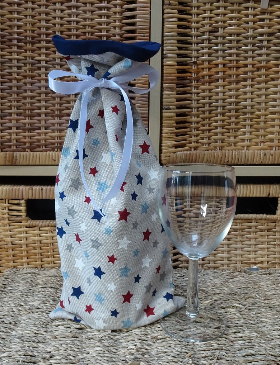 Multi-coloured Stars Bottle Bag