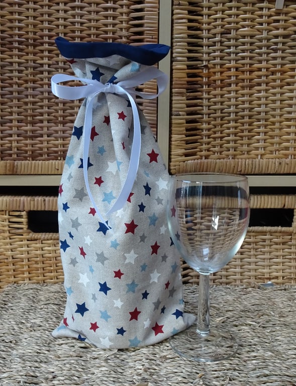 Multi-coloured Stars Bottle Bag
