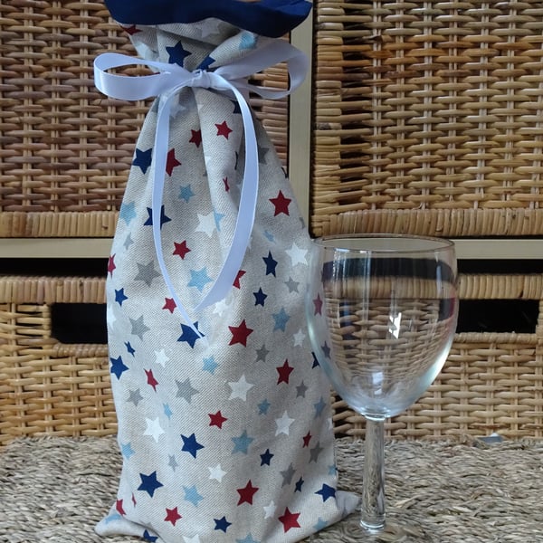 Multi-coloured Stars Bottle Bag