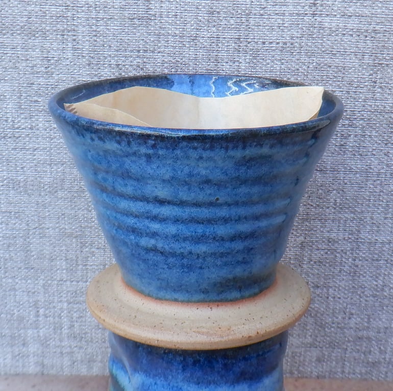 Coffee filter holder dripper pourover handthrown stoneware pottery ceramic