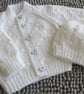 14" Baby Boys Round Neck Knots Cardigan and Hat - Image 1