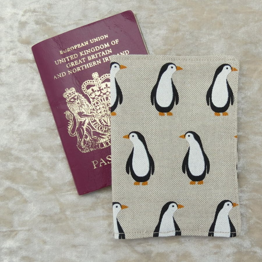 Passport Cover.  Penguins.  Passport Sleeve.
