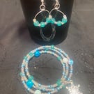 Memory wire bracelet with matching earrings