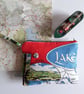  Lake District recycled tea towel pouch purse storage or toiletries bag.