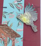 Time to celebrate flying bird and bird table birthday card - Image 2