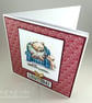 Handmade birthday card - armchair bear - Image 4