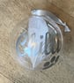 Pet Memorial Christmas Bauble - Personalised Paw Print Ornament with Feather. - Image 4