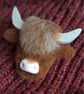 Highland Coo Felted Brooch - Image 5