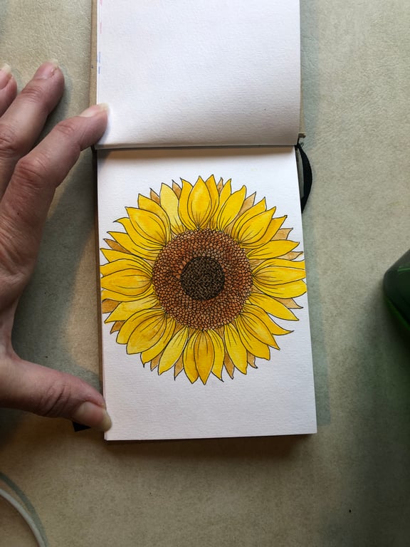 Sunflower original artwork