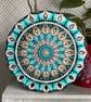 Turquoise-Beige Mandala Wall Art