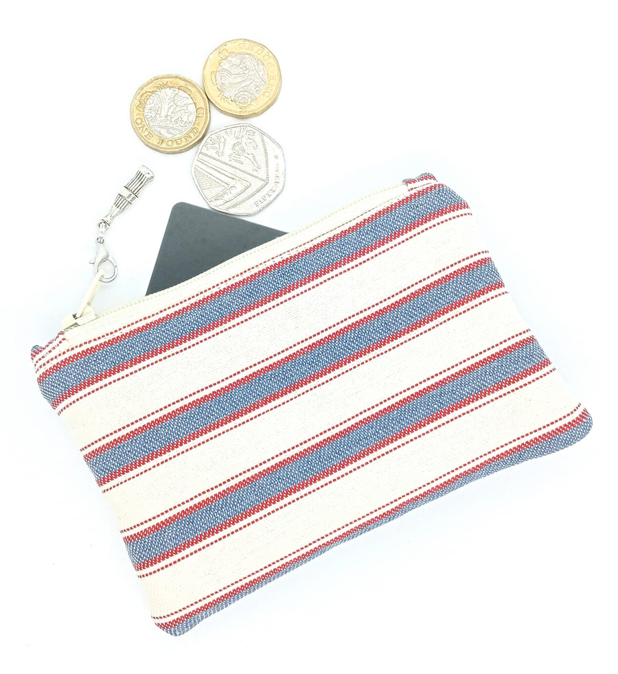 Striped coin and card purse NO POSTAGE 243EF