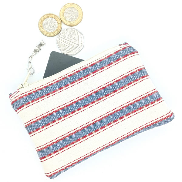 Striped coin and card purse NO POSTAGE 243EF