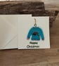 Handmade Detachable Keepsake, Fused Glass Festive Christmas Jumper Card